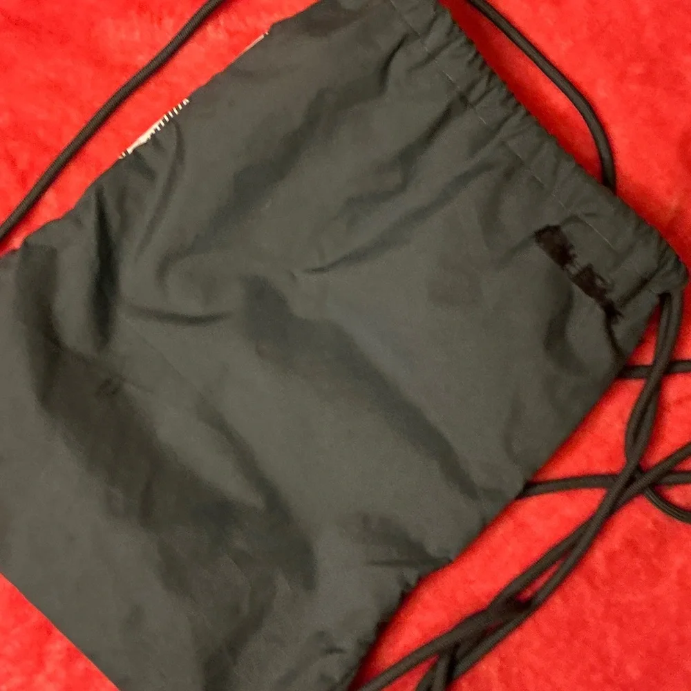 Nike Black and Gray Drawstring Backpack